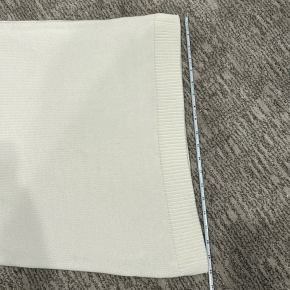 Loft Pointelle Hoodie Sweater in Whisper White Size Medium - Picture 8 of 9